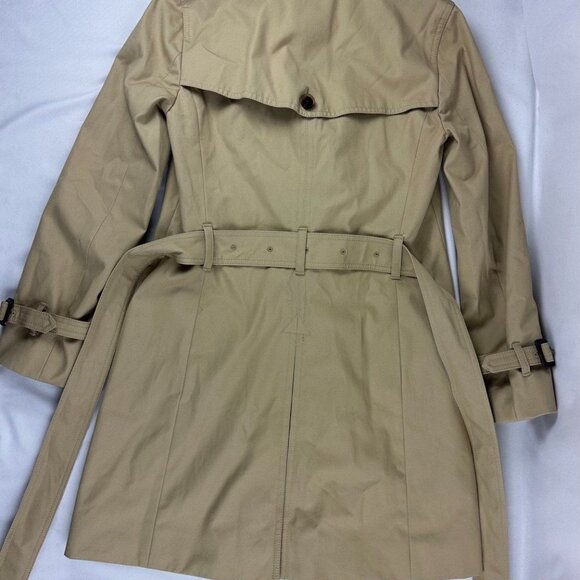 NWOT J.Crew Collection Icon Trench Coat in Light Khaki Classic Preppy 2 Petite - Picture 2 of 8